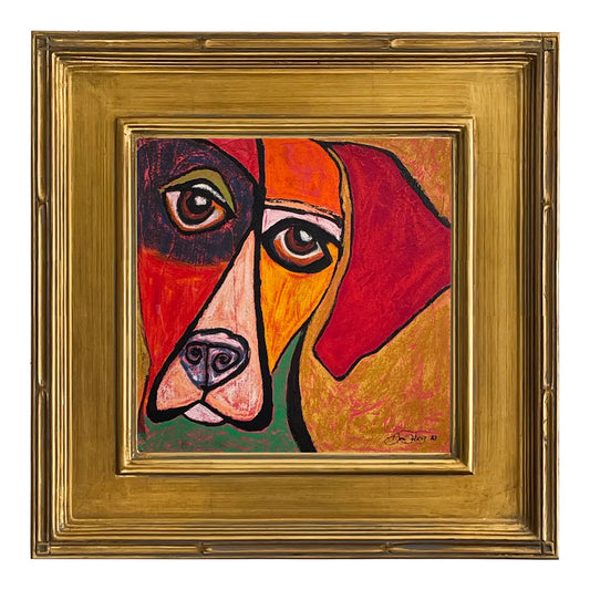 "Pastel Cubist Dog"